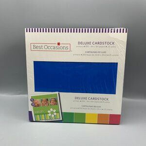 NEW Best Occasions Deluxe Cardstock 8"x8" Sheets 200 Count-25 Colors